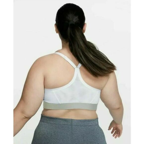 Nike BQ0974 101 Women's Plus Sz 3X White/Gray Indy Light Support Sports Bra - Picture 2 of 3